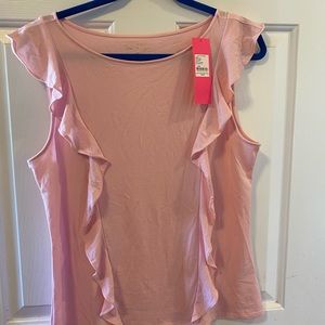 Lily pulitzer Austen top Pink Tropics Large NWT